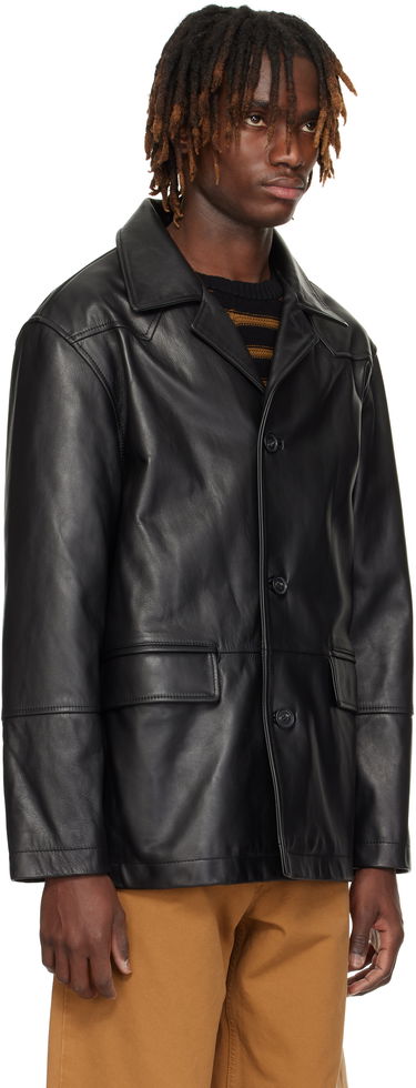 Frakker Maison Margiela MM6 Maison Margiela Sports Leather Jacket Sort | SH0AM0045 M07005, 1