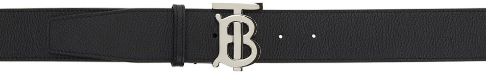 Bælter Burberry Leather Belt With Metal Monogram Buckle Sort | 8066651, 0