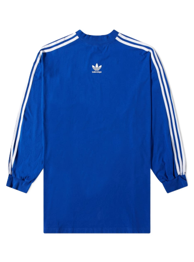 T-shirt Balenciaga adidas x Oversized Tee Blue/White Mørkeblå | 728789-TNVA6-5531