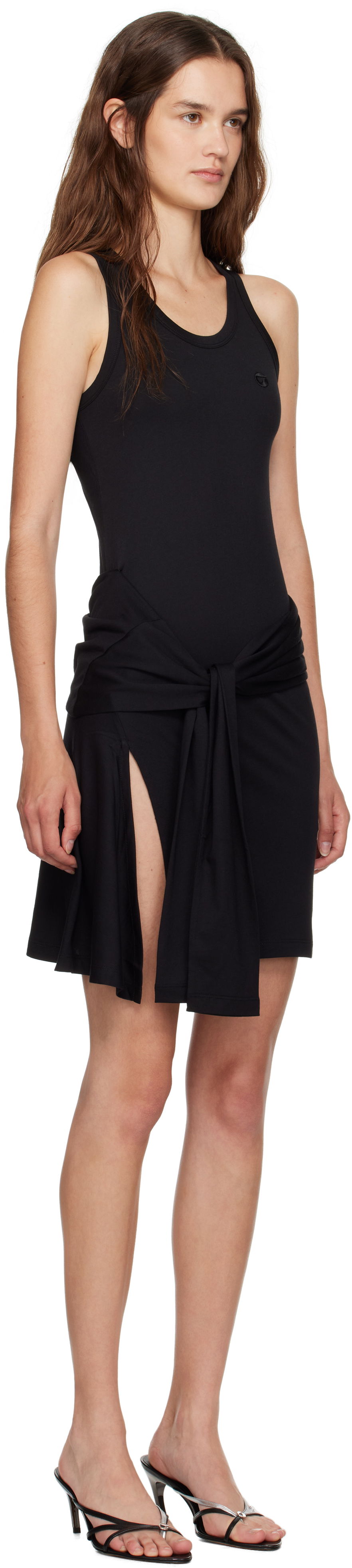 Kjole Coperni Coperni Knotted Jersey Minidress Sort | COPJS160F5009, 1
