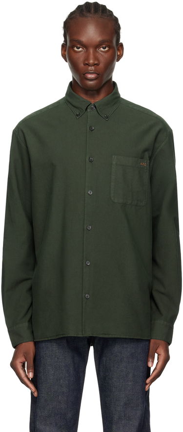 Skjorte A.P.C. Green Mateo Shirt Grøn | COHAH-H12599, 0