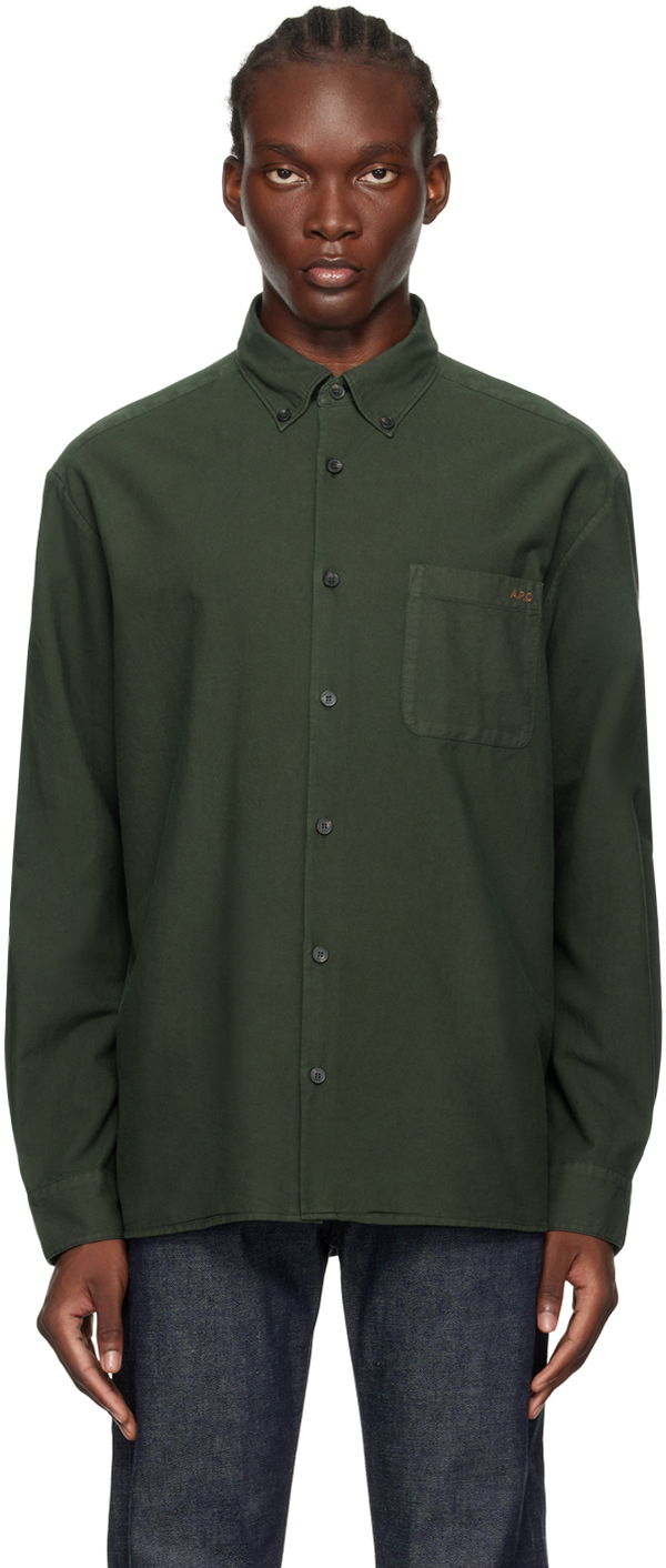 Skjorte A.P.C. Green Mateo Shirt Grøn | COHAH-H12599