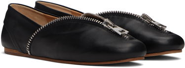 Tøj JW Anderson JW Anderson Biker Zip Ballerina Flats Sort | BL0032-LA0268, 3