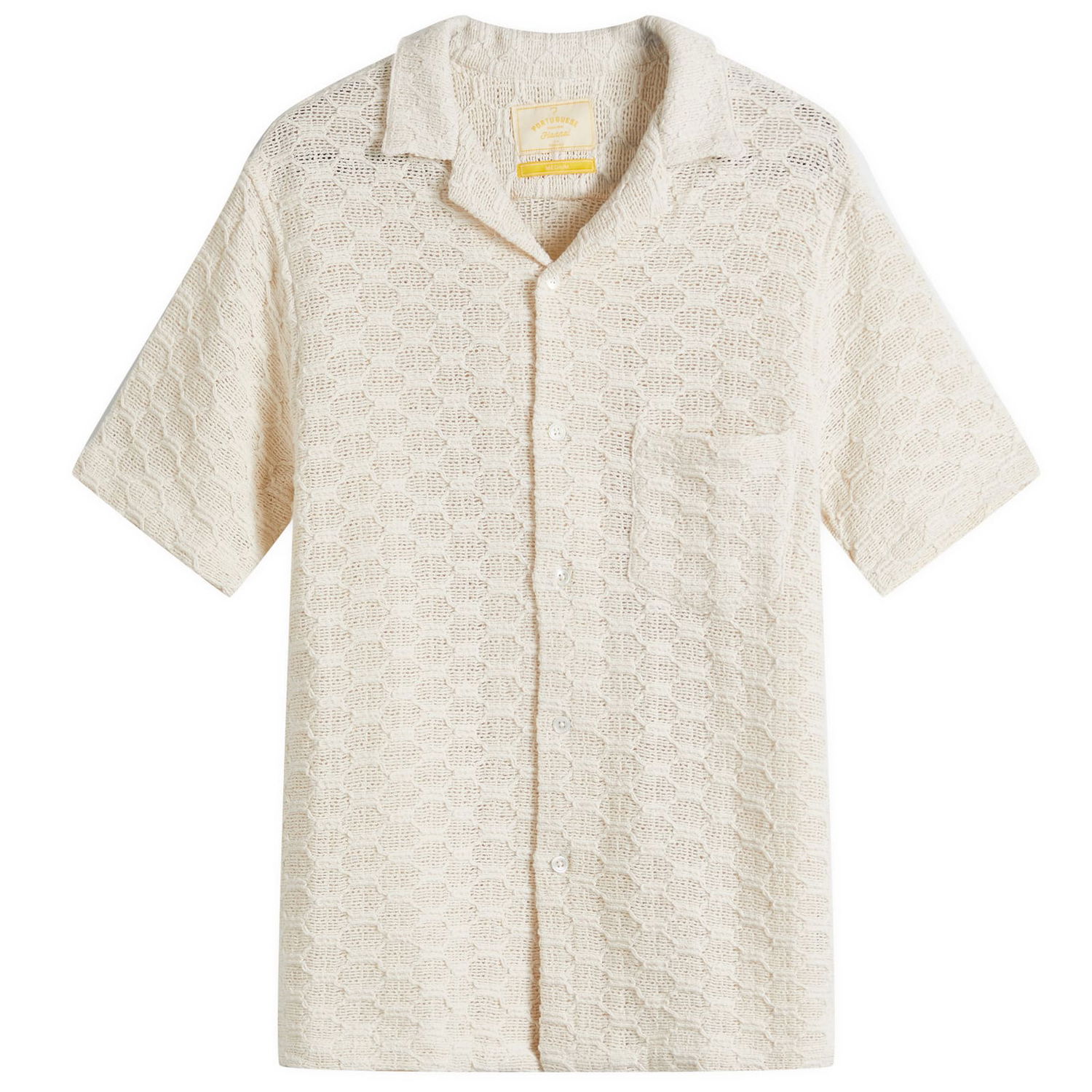 Skjorte Portuguese Flannel Portuguese Flannel Vacation Net Cotton Knit Shirt Beige | SS25-062-NAT, 0