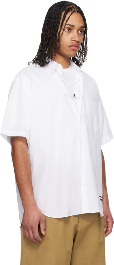 Skjorte Comme des Garçons CDG Homme Broad Short Sleeve Cotton Shirt Hvid | HO-B103-051, 1