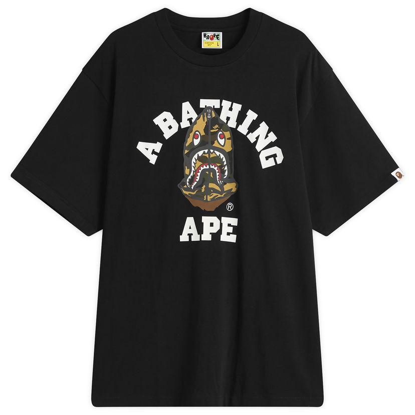 T-shirt BAPE 1st Camo Shark Seijin College T-Shirt Sort | 001TEL801316M-BLK