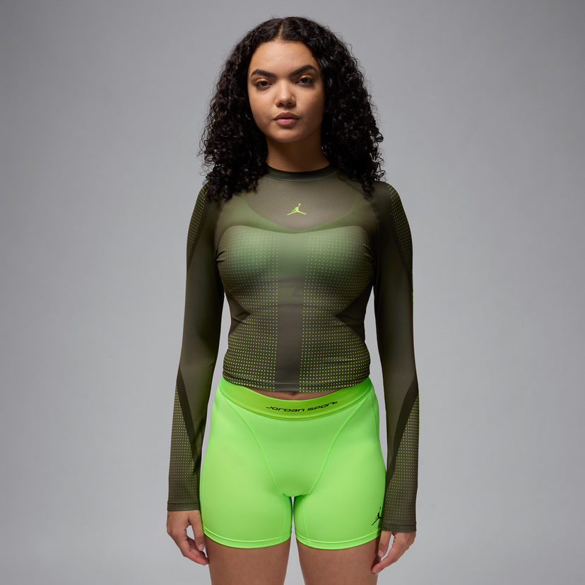 Crop top Jordan Jordan Sport Dri-FIT Long Sleeve Grøn | HF9480-045