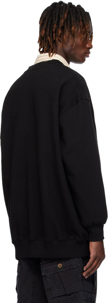 Sweater We11done We11done Oversized V-Neck Sweatshirt Sort | WD-TS0-25-773-U-BK, 2