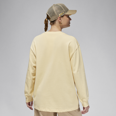 T-shirt Jordan Air Jordan WMNS FLIGHT LONGSLEEVE OVERSIZED TEE 'Heiress of Optimism' Beige | FN5356-294, 4