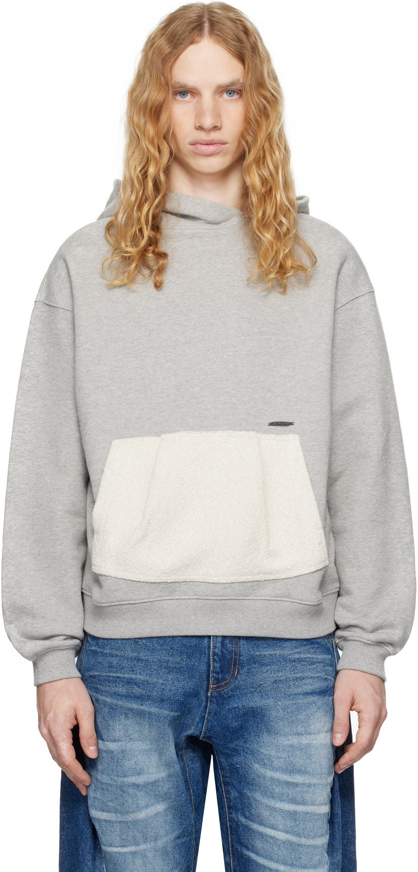 Sweatshirt ADER ERROR Product. 37 Fleece Pocket Hoodie Grå | BN01FWHD0106GR