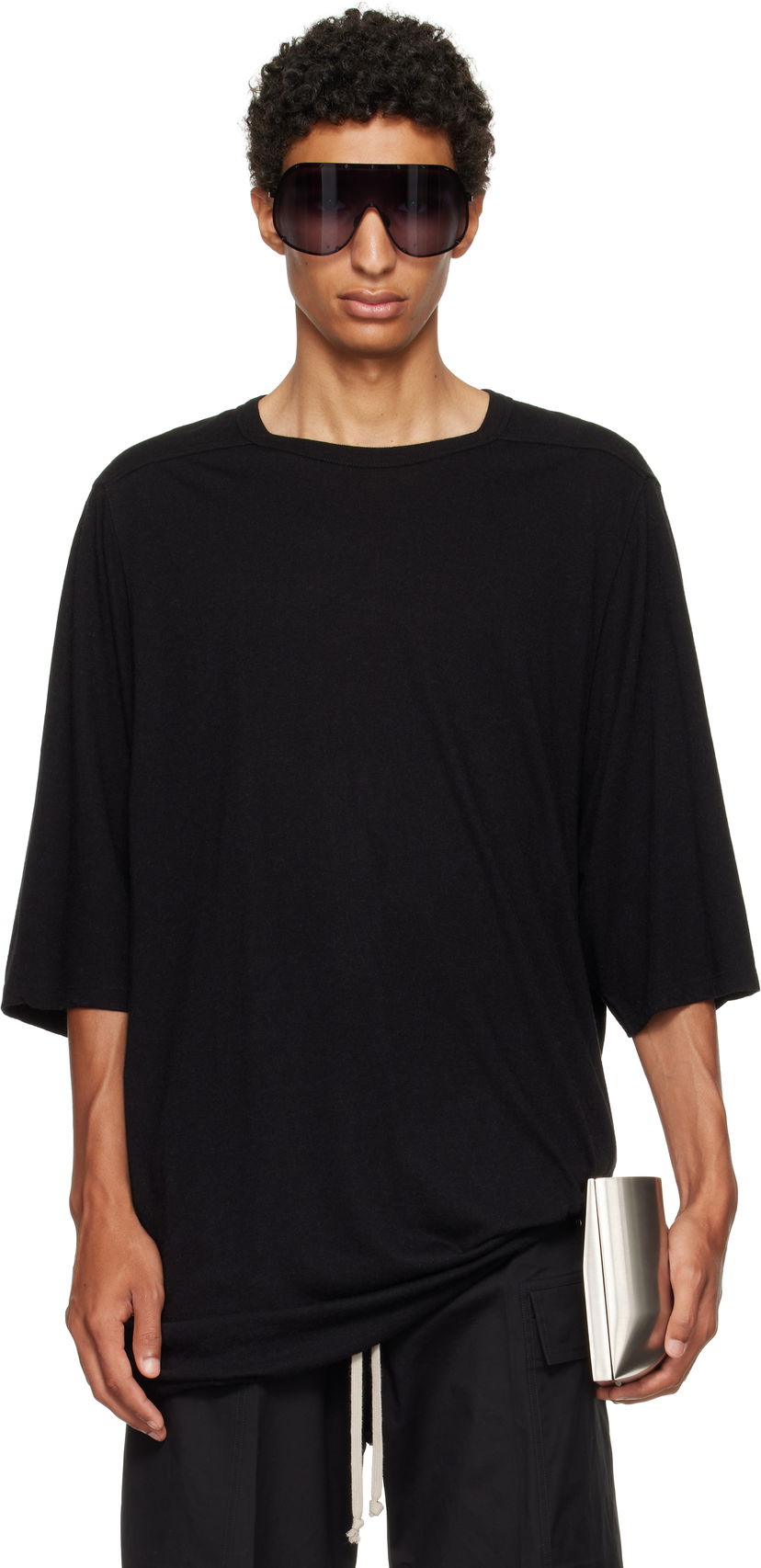 T-shirt Rick Owens Rick Owens Concordians Jumbo T-Shirt Sort | RU02E1274 JR