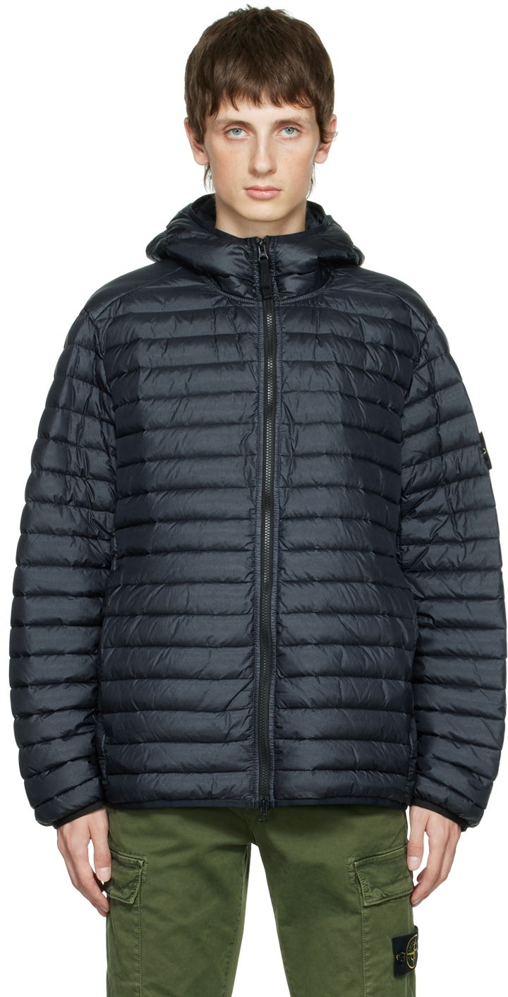 Puffer jakke Stone Island Nylon Down Jacket Mørkeblå | 771540324, 0
