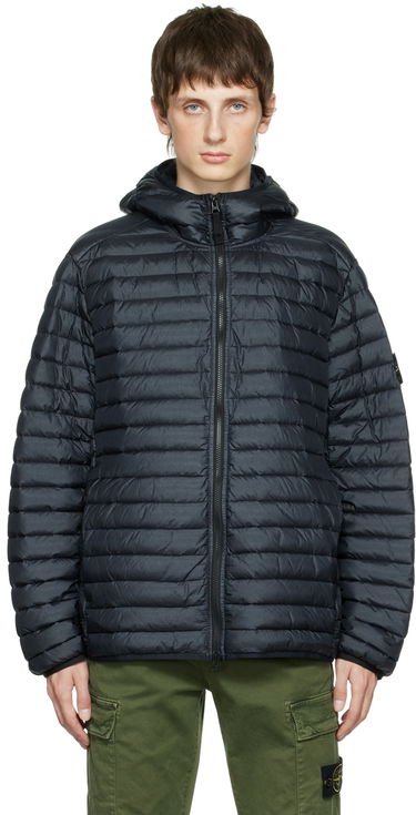 Puffer jakke Stone Island Nylon Down Jacket Mørkeblå | 771540324, 0