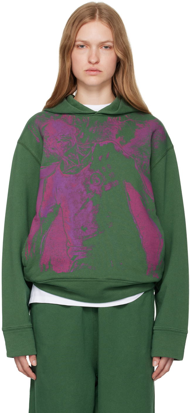 Sweatshirt Maison Margiela Hoodie Unbrushed Grøn | SH2GU0013 M25004