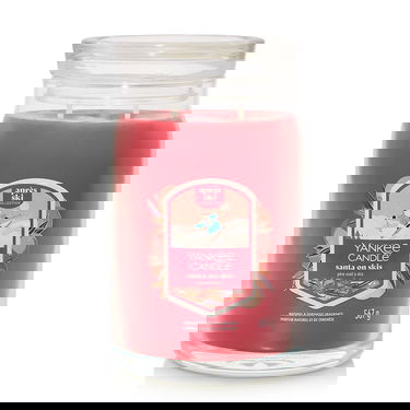 Stearinlys Yankee Candle Signature Large Jar 2 Wicks Santa On Skis Après Ski Collection Rød | 43493, 4