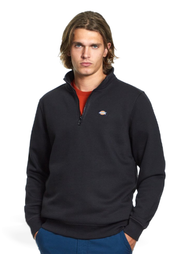 Sweatshirt Dickies Oakport Quarter Zip Sweater Sort | DK0A4XD4BLK1