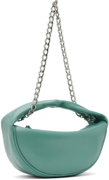 Skuldertaske BY FAR BY FAR Cush Cadet Creased Leather Shoulder Bag Grøn | MWBTH014LL002BL052PL, 1