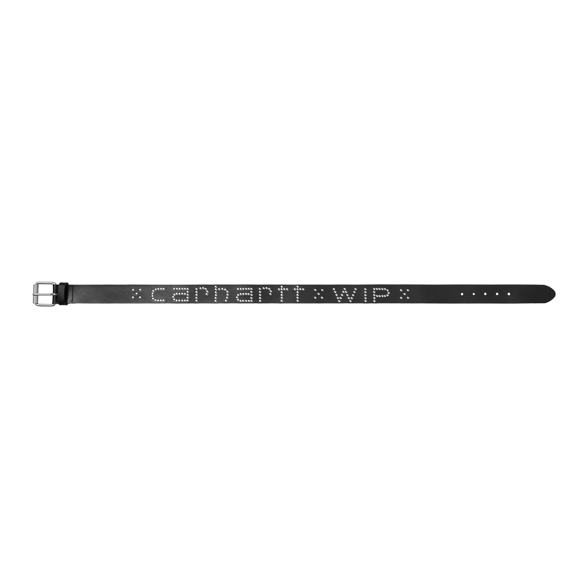 Bælter Carhartt WIP Black Studded Script Belt Sort | I034422_6, 1
