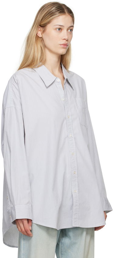 Skjorte R13 R13 Drop Neck Striped Shirt Blå | R13W7469-302, 1