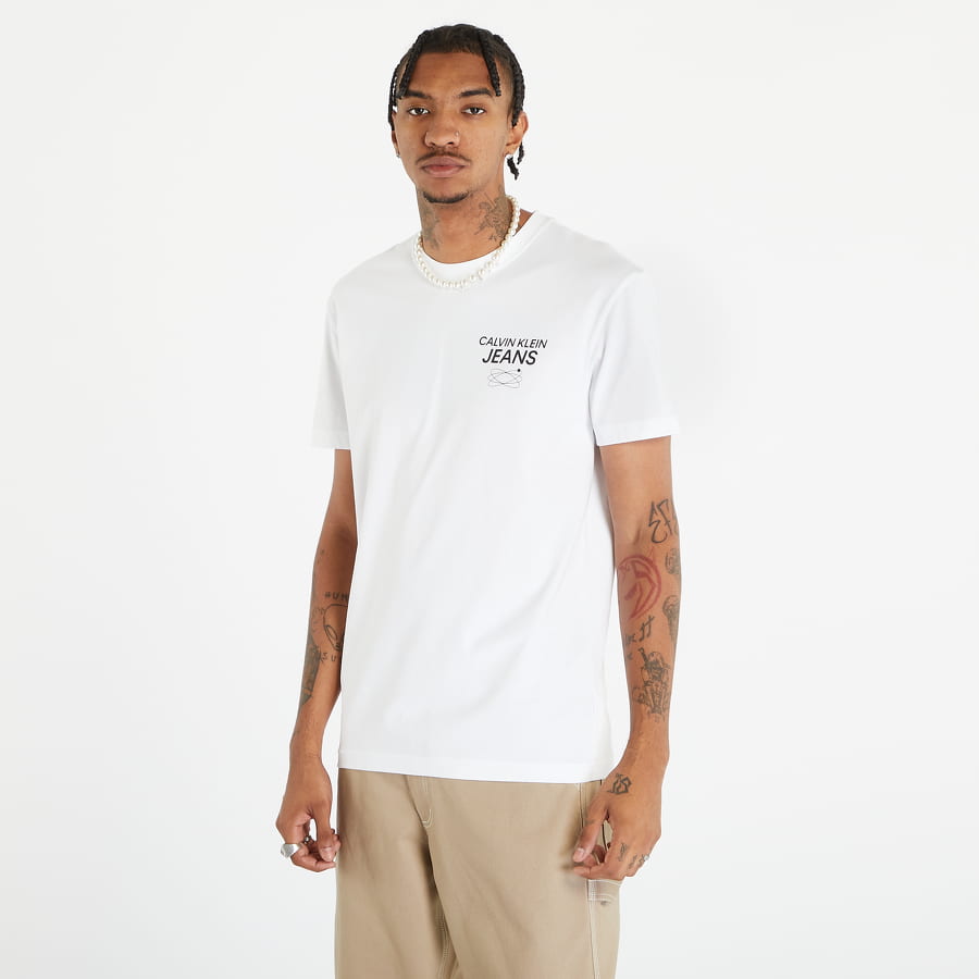 T-shirt CALVIN KLEIN JEANS Future Galaxy Back Hvid | J30J324031 YAF, 0
