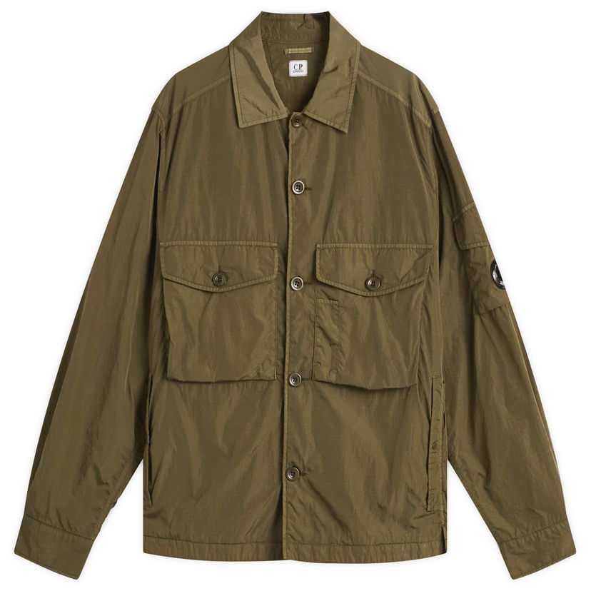 Jakke C.P. Company Chrome-R Overshirt Grøn | 19CMOS087A-005904G-683