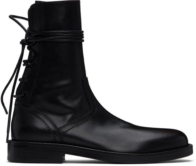 Tøj Ann Demeulemeester Ann Demeulemeester Heiko Leather Boots Sort | CO02-M-A40-LT047-099