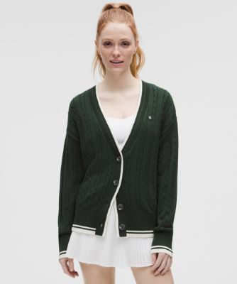 Sweater lululemon Cable-Knit Tennis Cardigan Grøn | prod20001107, 5