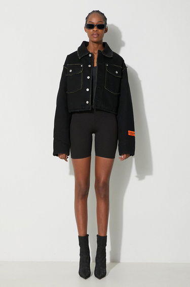 Jakke HERON PRESTON Oversize Denim Jacket Sort | HWYE013F23DEN0011000, 1