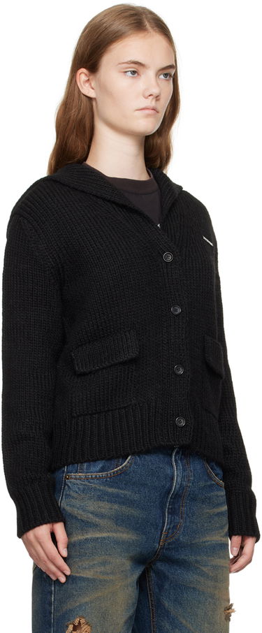 Sweater We11done Sailor Knit Cardigan Sort | WD-KC2-24-632-W-BK, 1