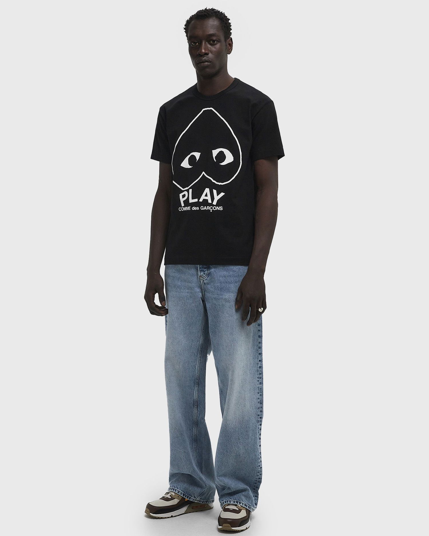 T-shirt Comme des Garçons Comme des Garçons Play Logo Print Knit T-Shirt Sort | AX-T114-051-1, 1