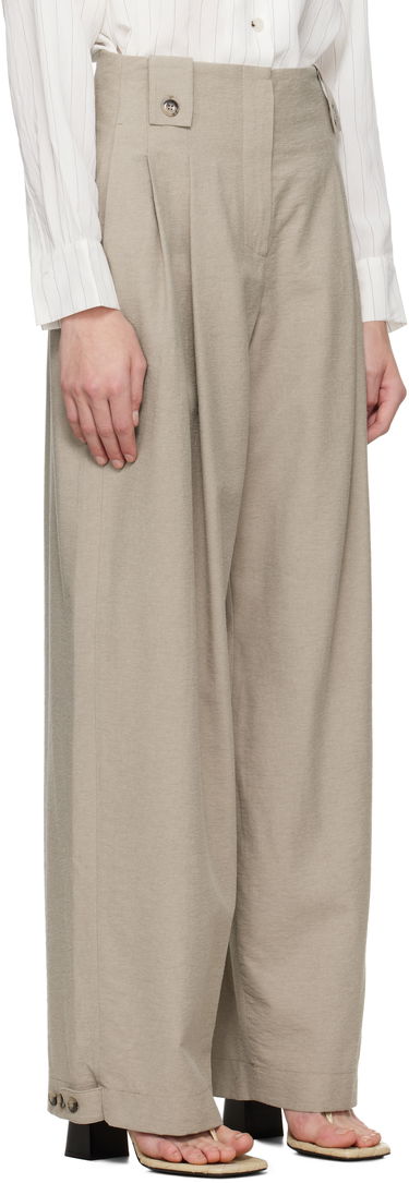 Bukser Nanushka Nanushka Jenci Pleated Trousers Beige | NW25SSPA26192, 1