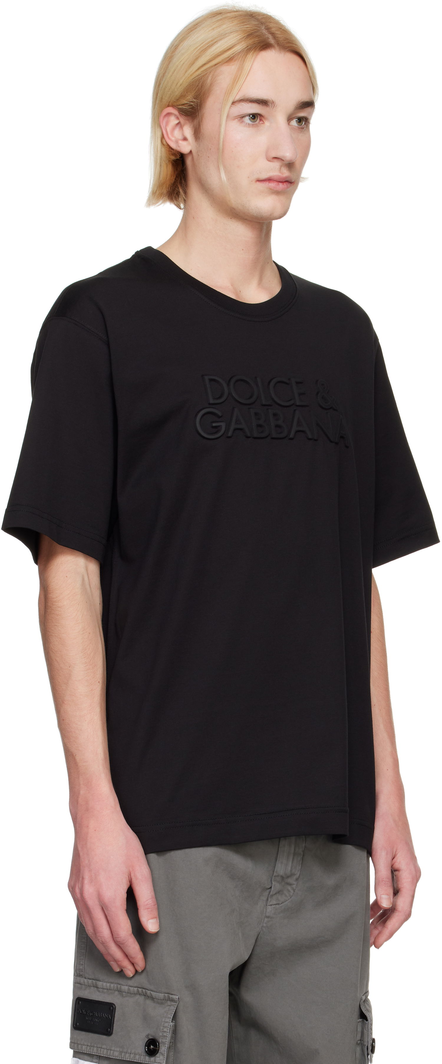 T-shirt Dolce & Gabbana Dolce&Gabbana Cotton T-Shirt with Logo Sort | G8PN9ZG7NWN, 1