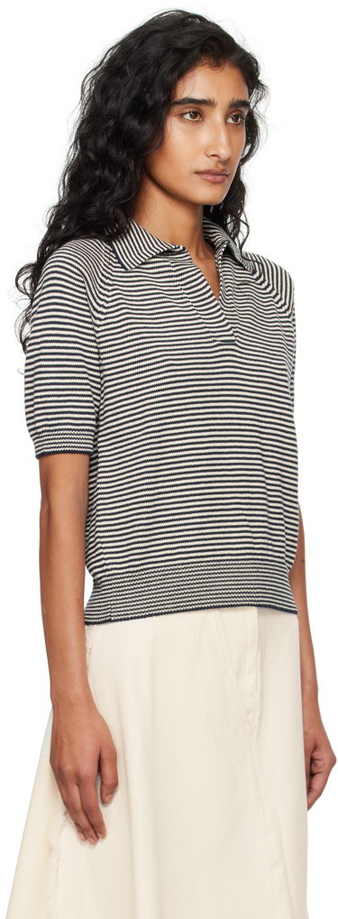 Polo skjorte Max Mara Weekend Max Mara Striped Knit Polo Rød | 2525366131600, 4