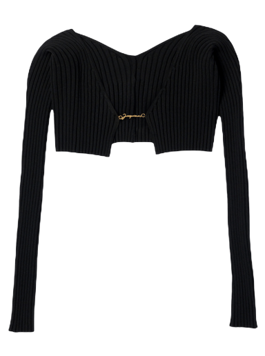 Sweater Jacquemus Le Cardigan Alzou Sort | 213KN108 2190 990