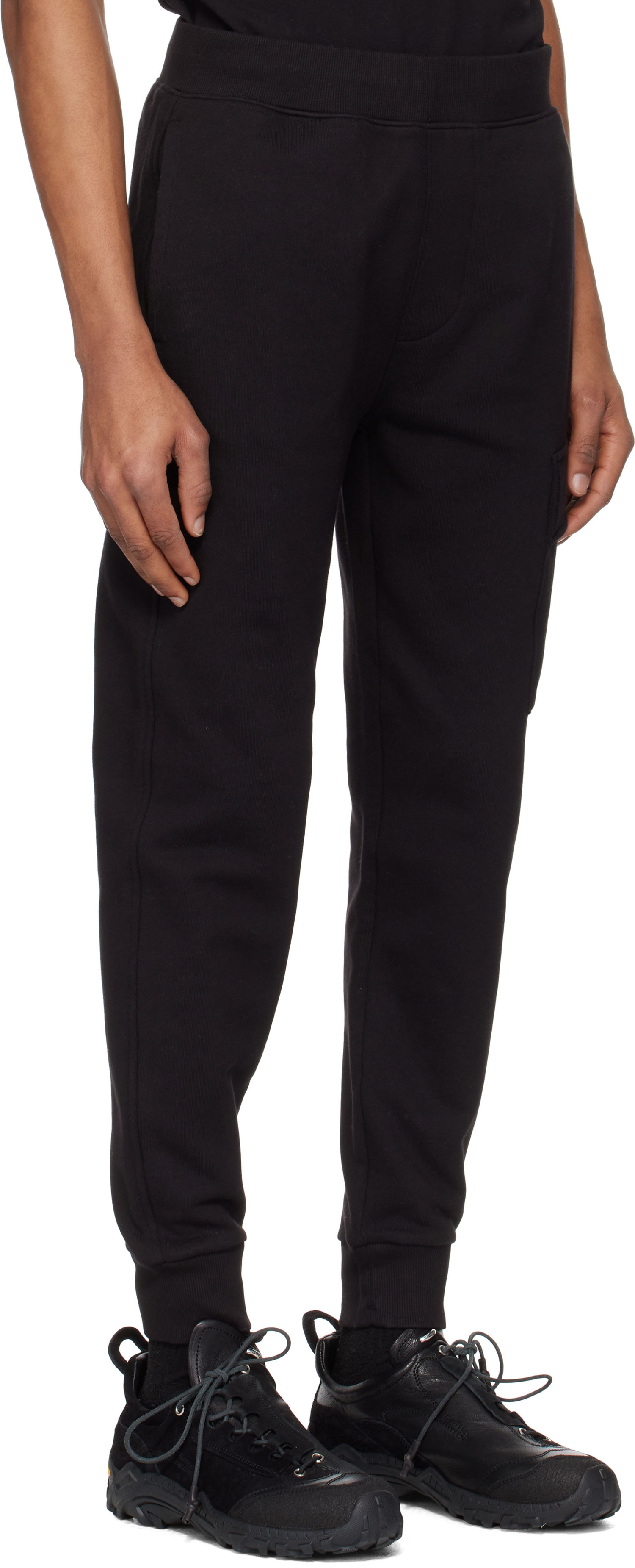 Joggingbukser C.P. Company C.P. Company Diagonal Raised Fleece Lens Sweatpants Sort | 18CMSP017A-005086W, 1