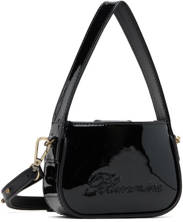 Håndtaske Blumarine Mini Rhinestone Shoulder Bag Sort | P344W001A, 1