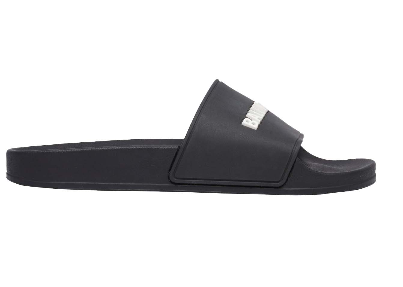 Sneakers og sko Balenciaga Pool Slide Black White W Sort | 565547W1S801006, 0