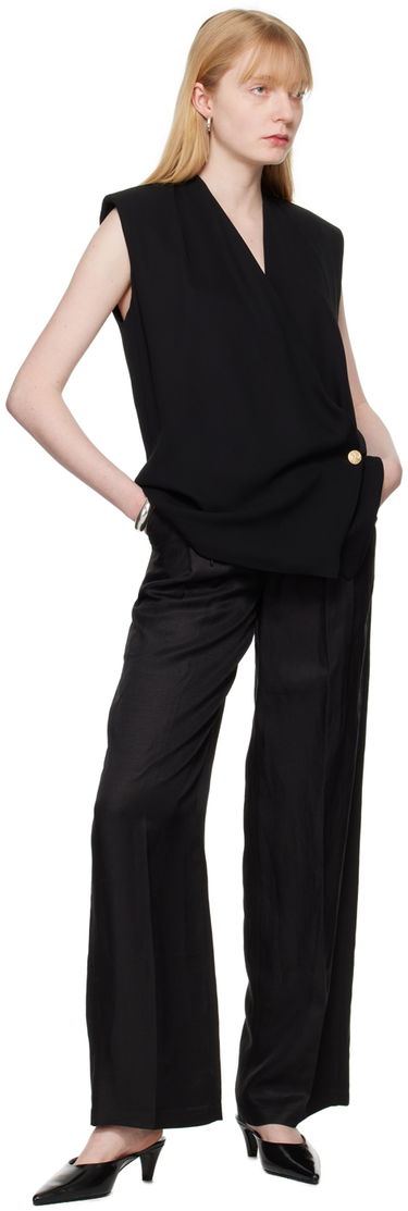 Vest Anine Bing Wrap Sleeveless Top Sort | A-07-4835-BLK26, 3