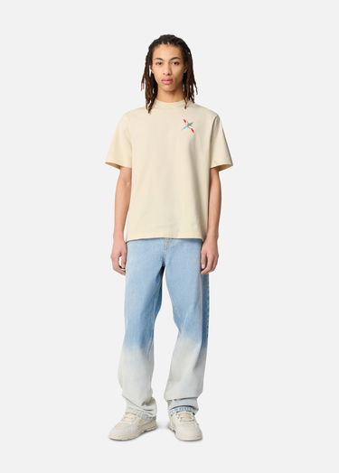 T-shirt AXEL ARIGATO Embroidered Micro Bee Bird Crewneck T-Shirt Beige | A3464001, 4