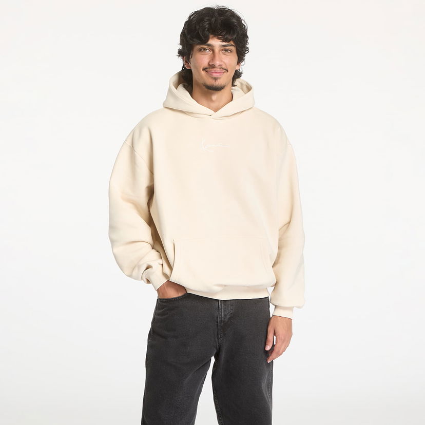 Sweatshirt Karl Kani Small Signature Essential OS Hoodie Light Sand Beige | KM-HD021-023-24