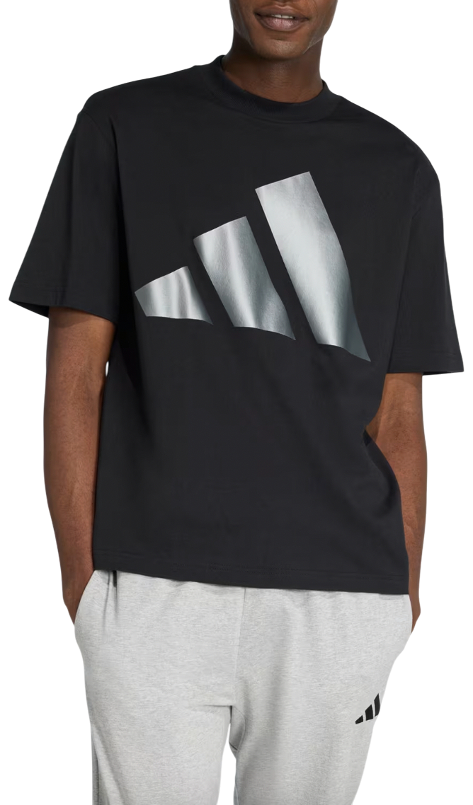T-shirt adidas Originals Holiday Big Metallic Logo T-Shirt Sort | jm1709