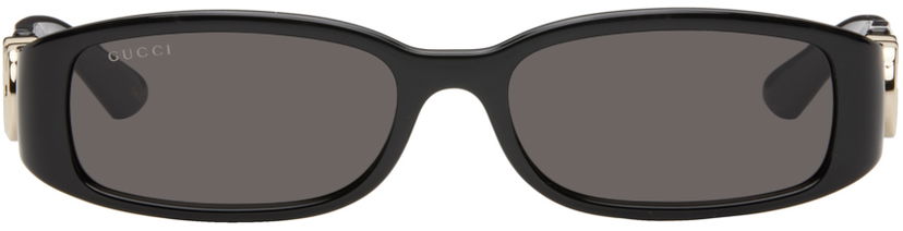 Solbriller Gucci Black Rectangular Frame Sunglasses Sort | GG1661S-001