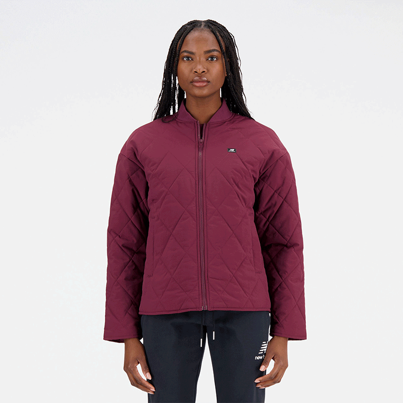 Jakke New Balance Jacket Bourgogne | WJ33504NBY, 0