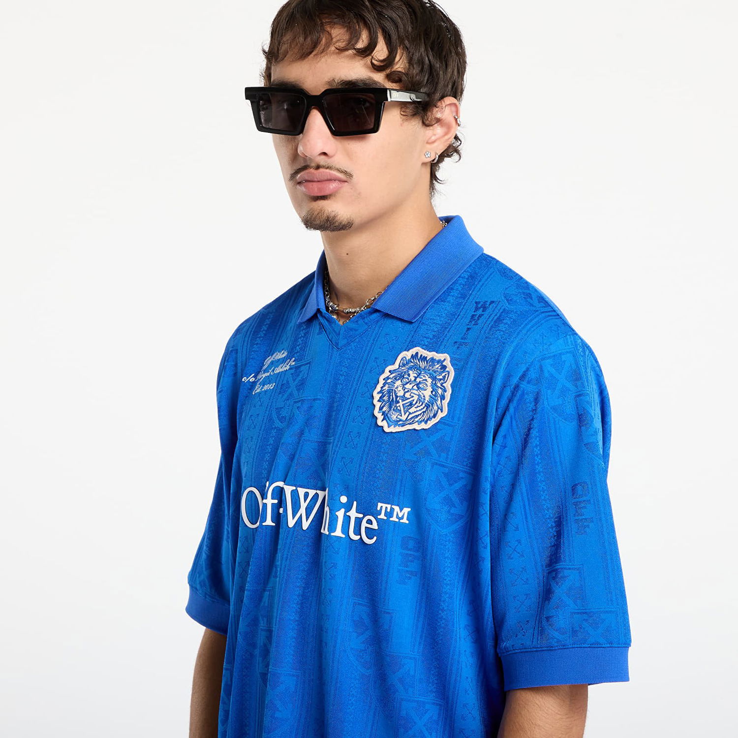 Jersey Off-White Lion Nation Soccer Jersey Blå | OMAD00CF25JER0044601, 1