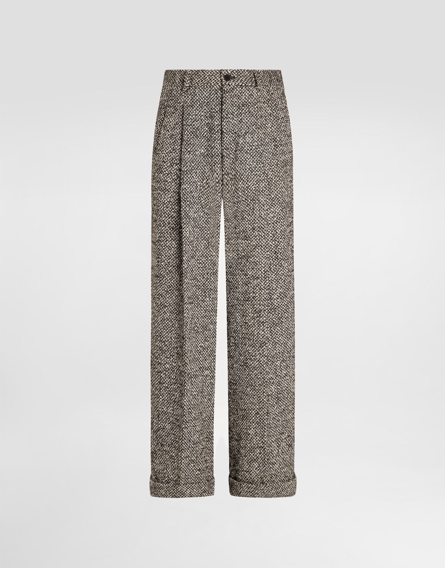 Bukser Dolce & Gabbana Dolce & Gabbana Wool Blend Dotted Cuffed Trousers Beige | GP16OTFMZAJS8030, 0