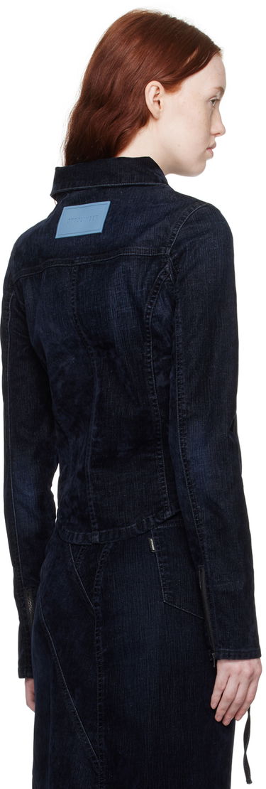 Jakke Ottolinger Ottolinger Fitted Denim Jacket Mørkeblå | 1703310, 2