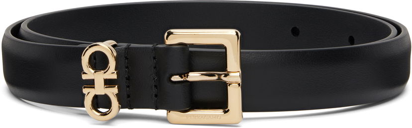 Bælter FERRAGAMO Ferragamo Gancini Skinny Belt Sort | 786298