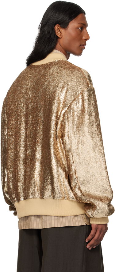 Bomberjakke Dries Van Noten Dries Van Noten Sequinned Bomber Jacket Metalisk | 251-080546-1481, 2