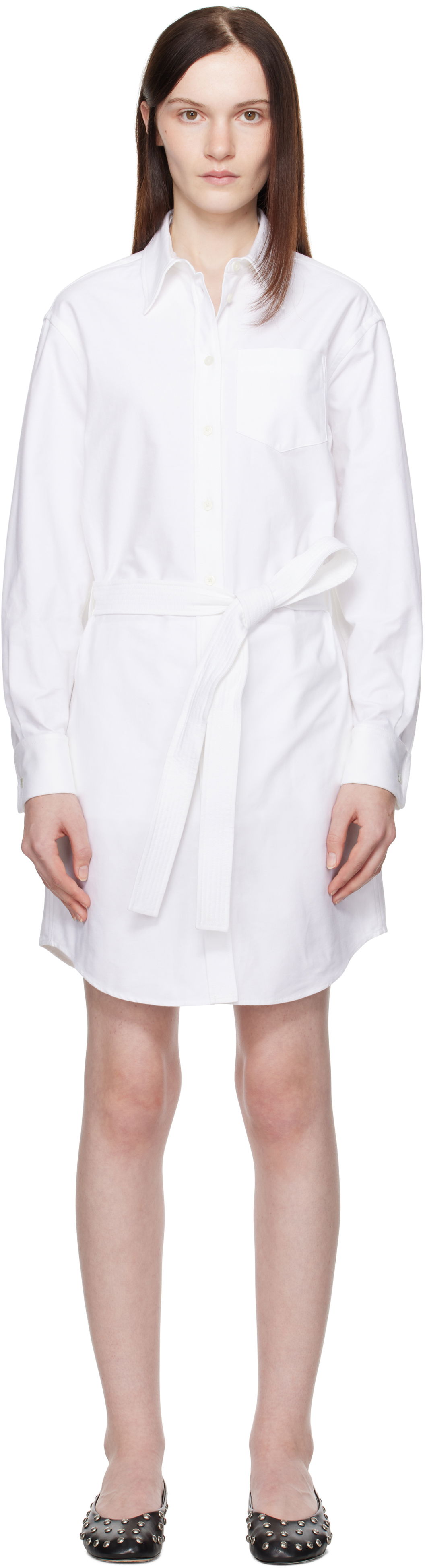 Skjorte KENZO Kimono Sleeve Shirt Dress Hvid | FF52RO4059LO, 0