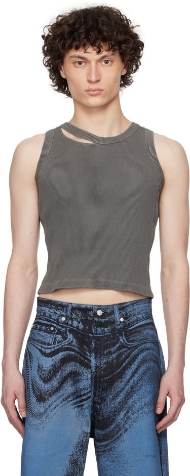 Tanktop Camper Camperlab Ribbed Cutout Tank Top Grå | AU00030-001, 0